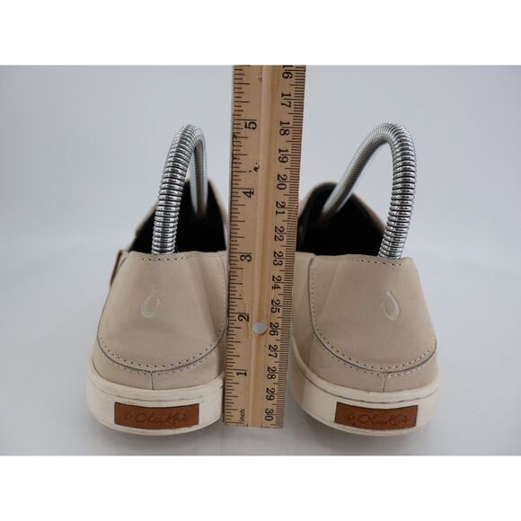 OluKai Women's Pehuea Loafer Size 7.5 Slip On Shoe Beige Mesh Convertible Slide - Picture 6 of 12